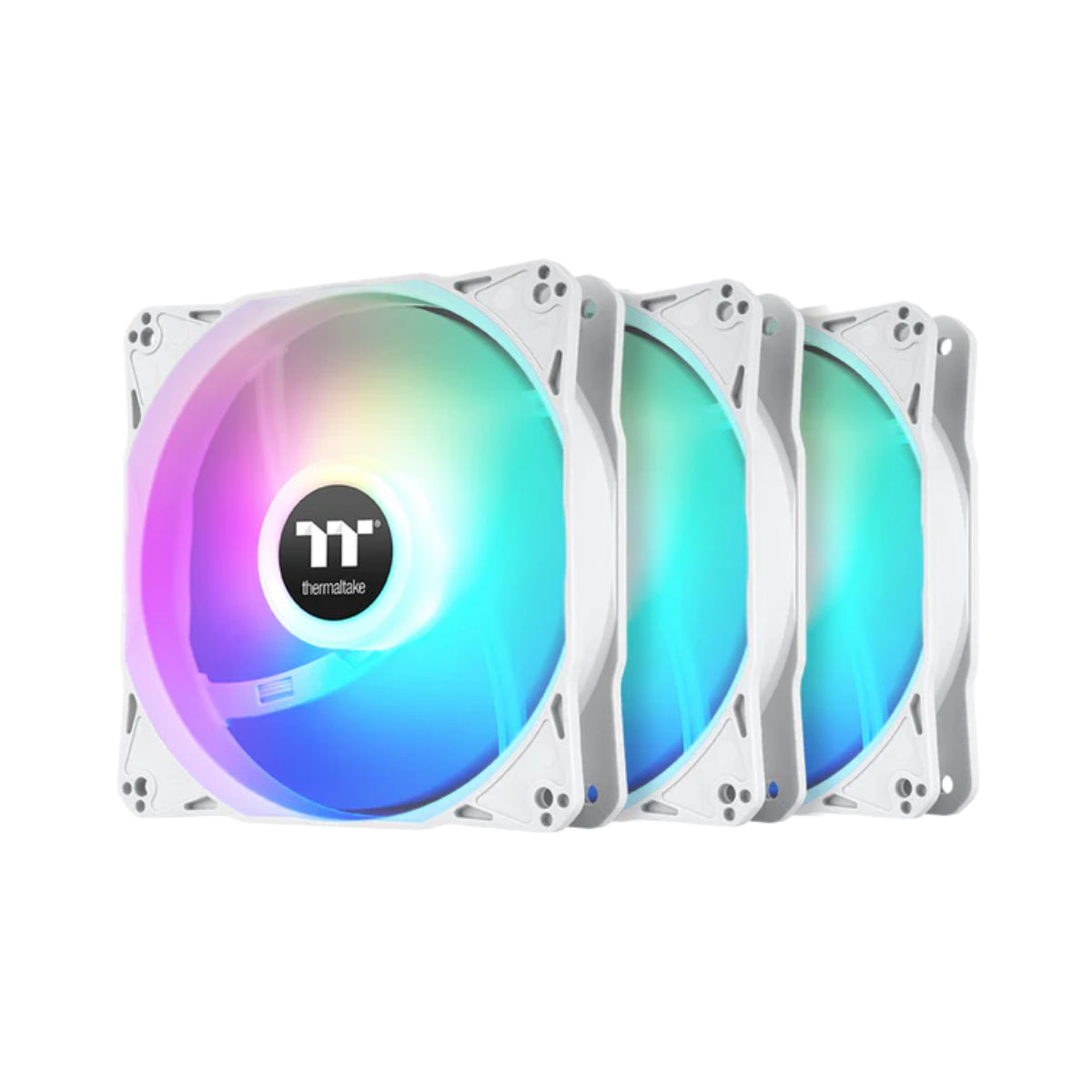 Thermaltake LE 120 ARGB PWM Cooling Fan White Edition - 3 Fan Pack(CL-F205-PL12SW-A) - 1