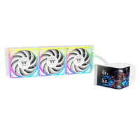 Thermaltake MAGCurve 360 Ultra ARGB with 6.67" Curved AMOLED Display AIO Liquid CPU Cooler Snow Edition(CL-W454-PL12SW-A) - 1