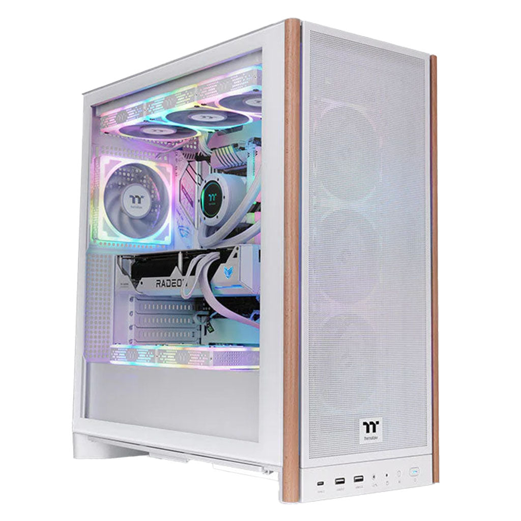 Thermaltake S370 WS Mesh Tempered Glass Mid-Tower Case - White Wood Edition(CA-11J-00M6WN-00) - 6