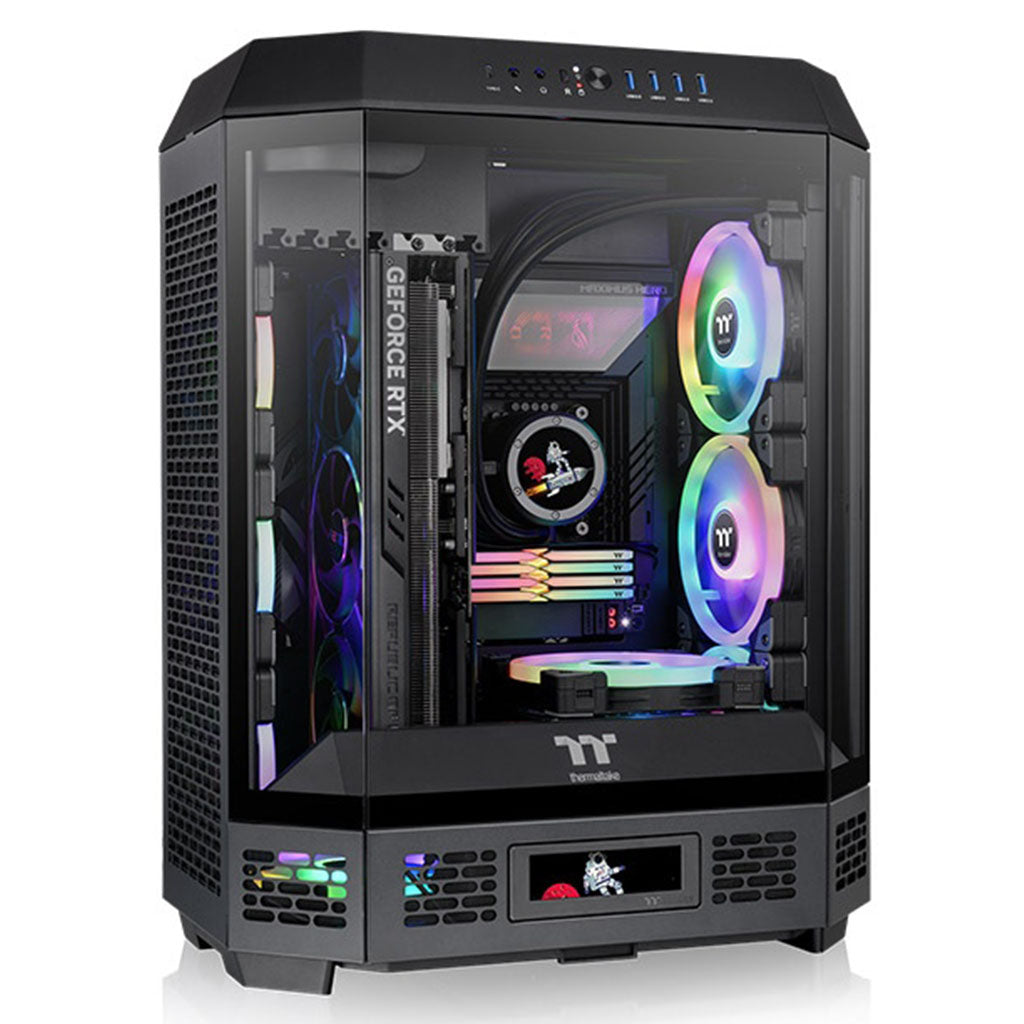 Thermaltake The Tower 600 Tempered Glass Mid-Tower Case - Black(CA-1Z1-00M1WN-00) - 2