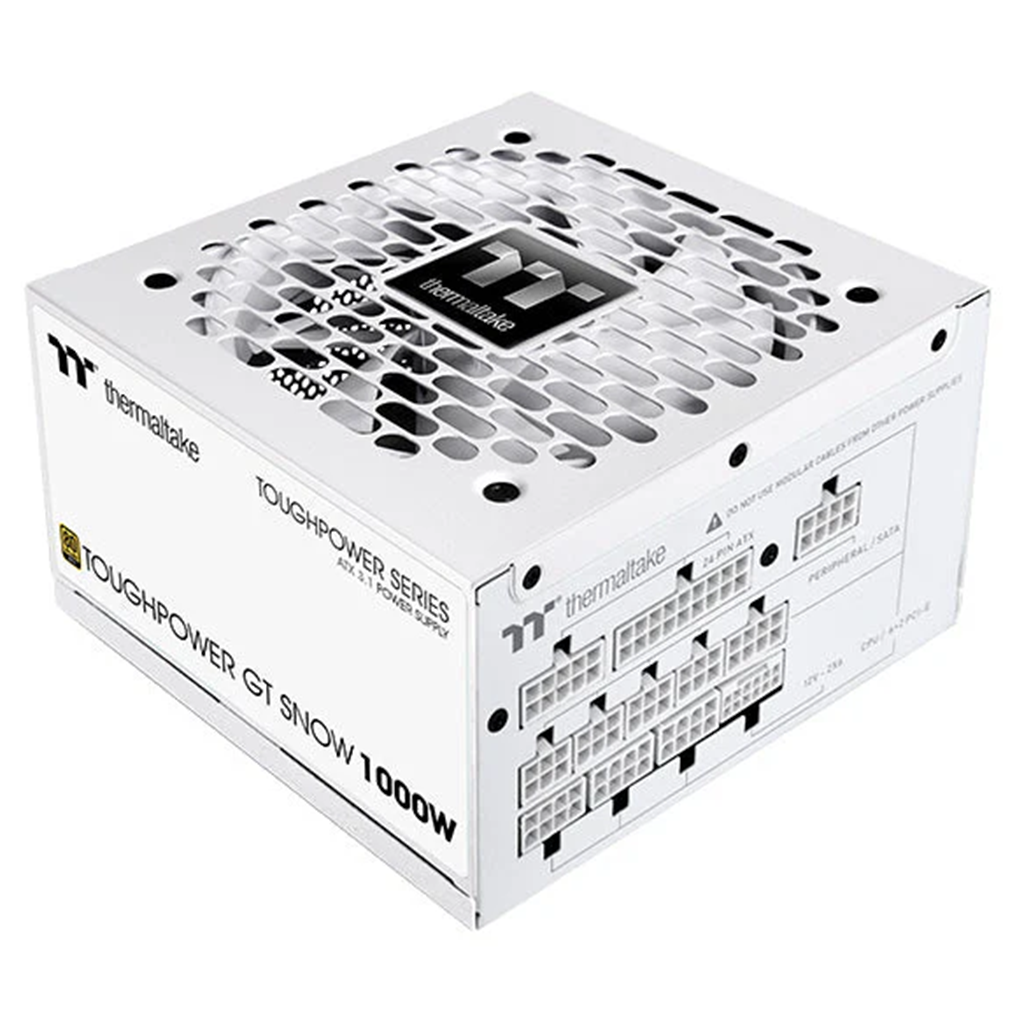 Thermaltake Toughpower GT Snow 1000W 80+ Gold PCIe Gen 5.1 ATX 3.1 Fully Modular Power Supply(PS-TPT-1000FNFAGA-W) - 1