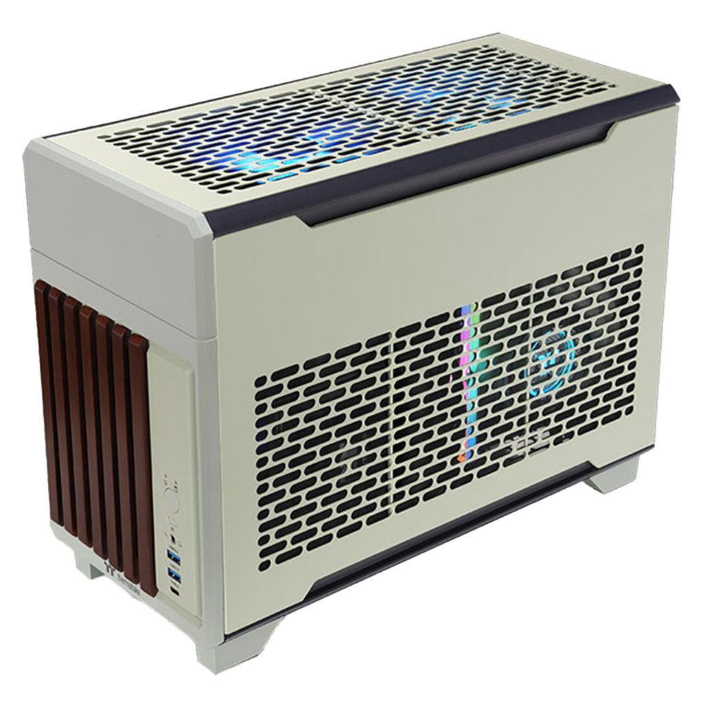 Thermaltake TR100 WS SFF Mini-ITX Case - Matcha Green Wood Edition(CA-11A-00SENN-WS) - 3