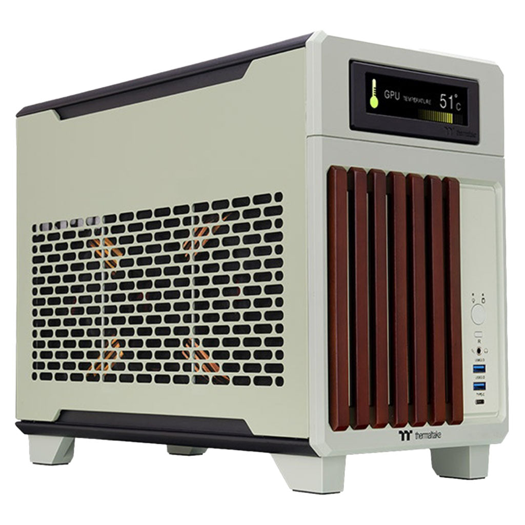 Thermaltake TR100 WS SFF Mini-ITX Case - Matcha Green Wood Edition(CA-11A-00SENN-WS) - 1
