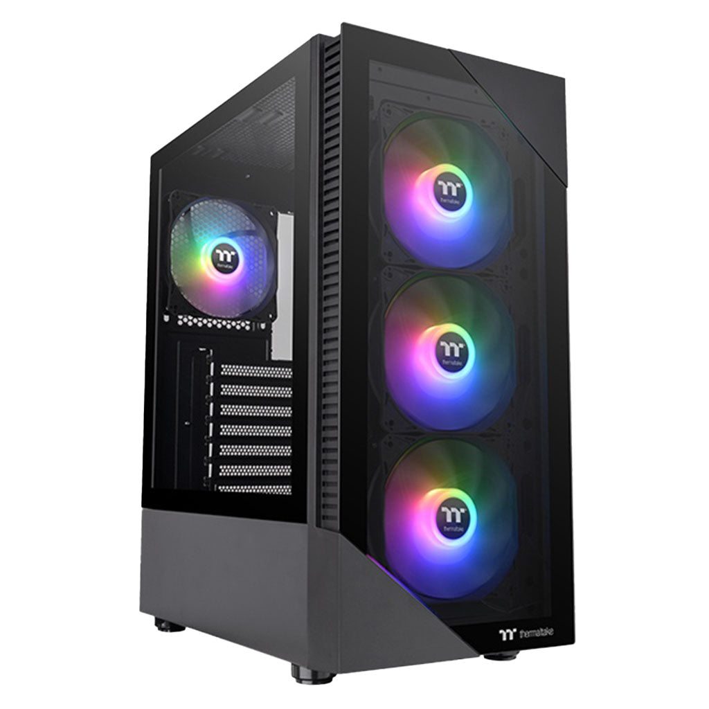 Thermaltake View 200 Plus Tempered Glass ARGB Mid Tower Case - Black(CA-1X3-00M1WN-01) - 1