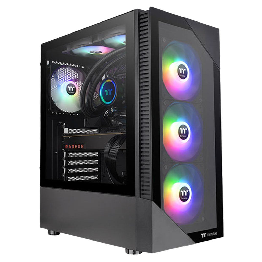 Thermaltake View 200 Plus Tempered Glass ARGB Mid Tower Case - Black(CA-1X3-00M1WN-01) - 7
