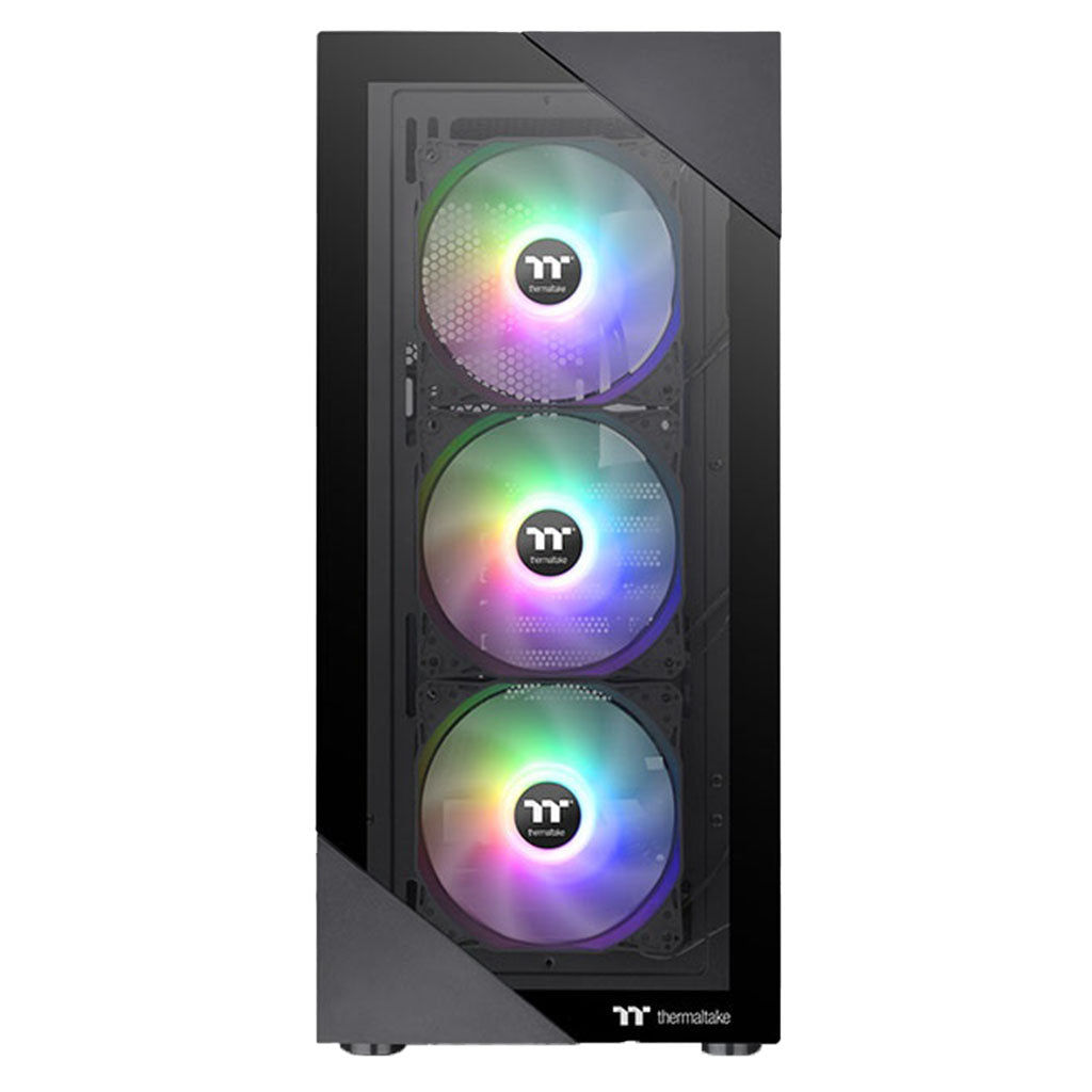 Thermaltake View 200 Plus Tempered Glass ARGB Mid Tower Case - Black(CA-1X3-00M1WN-01) - 2