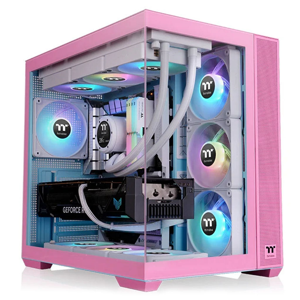 Thermaltake View 380 Tempered Glass ARGB Mid Tower Case - Bubble Pink(CA-1Z2-00MAWN-00) - 7
