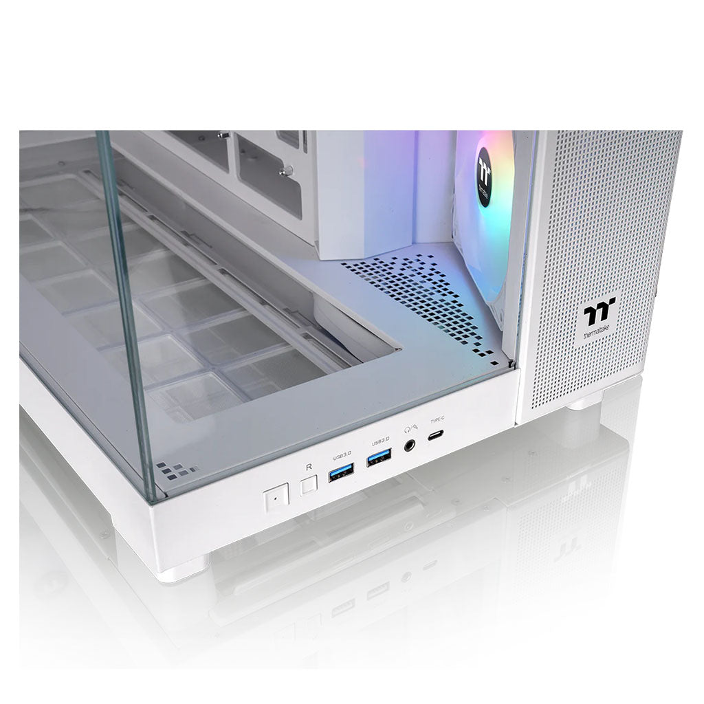 Thermaltake View 380 XL Tempered Glass ARGB Mid Tower Case - Snow(CA-11E-00M6WN-00) - 11