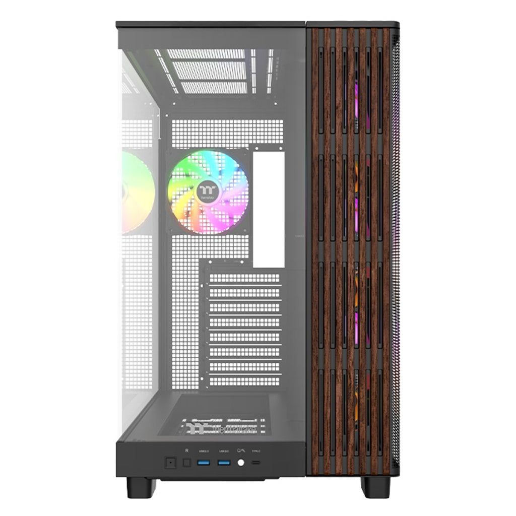 Thermaltake View 380 XL WS ARGB Mid Tower Case Black Wood Edition(CA-11E-00M1WN-WS) - 2