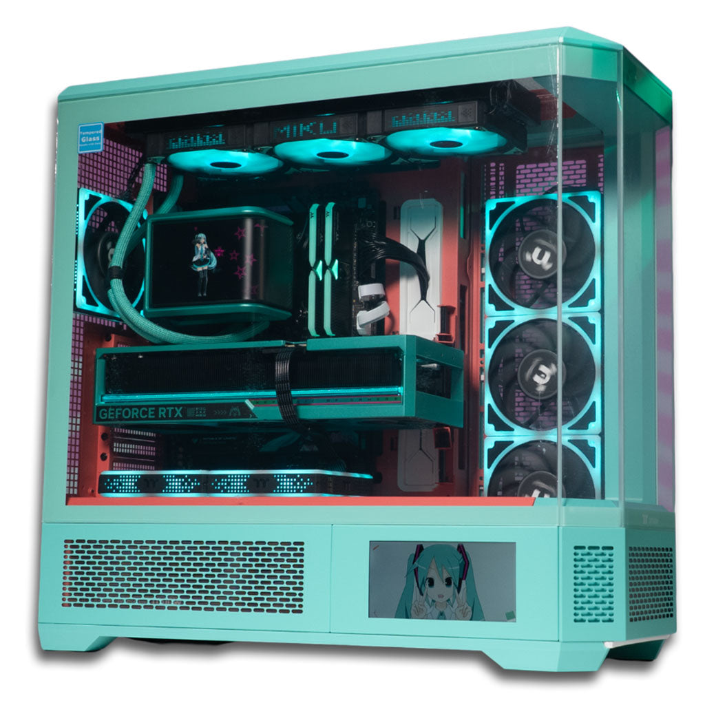 Thermaltake x ASUS Hatsune Miku Limited Edition Desktop PC AMD 7 7800X3D 32GB 2TB RTX5080 W11H(CA-4M2-00DLWA-K0) - 1