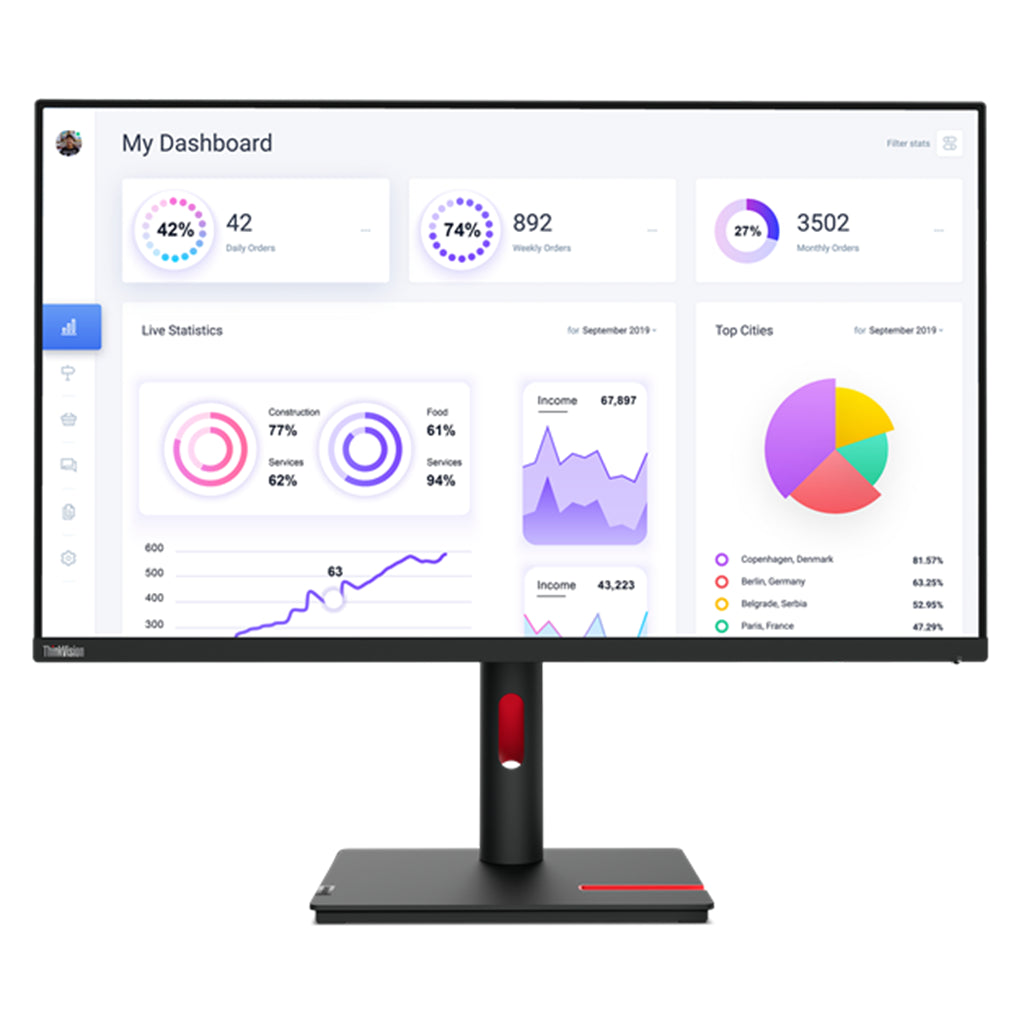 Lenovo ThinkVision T32p-30 31.5" 4K IPS Business Monitor (90W USB-C + Hub)(63D2GAR1AU) - 1
