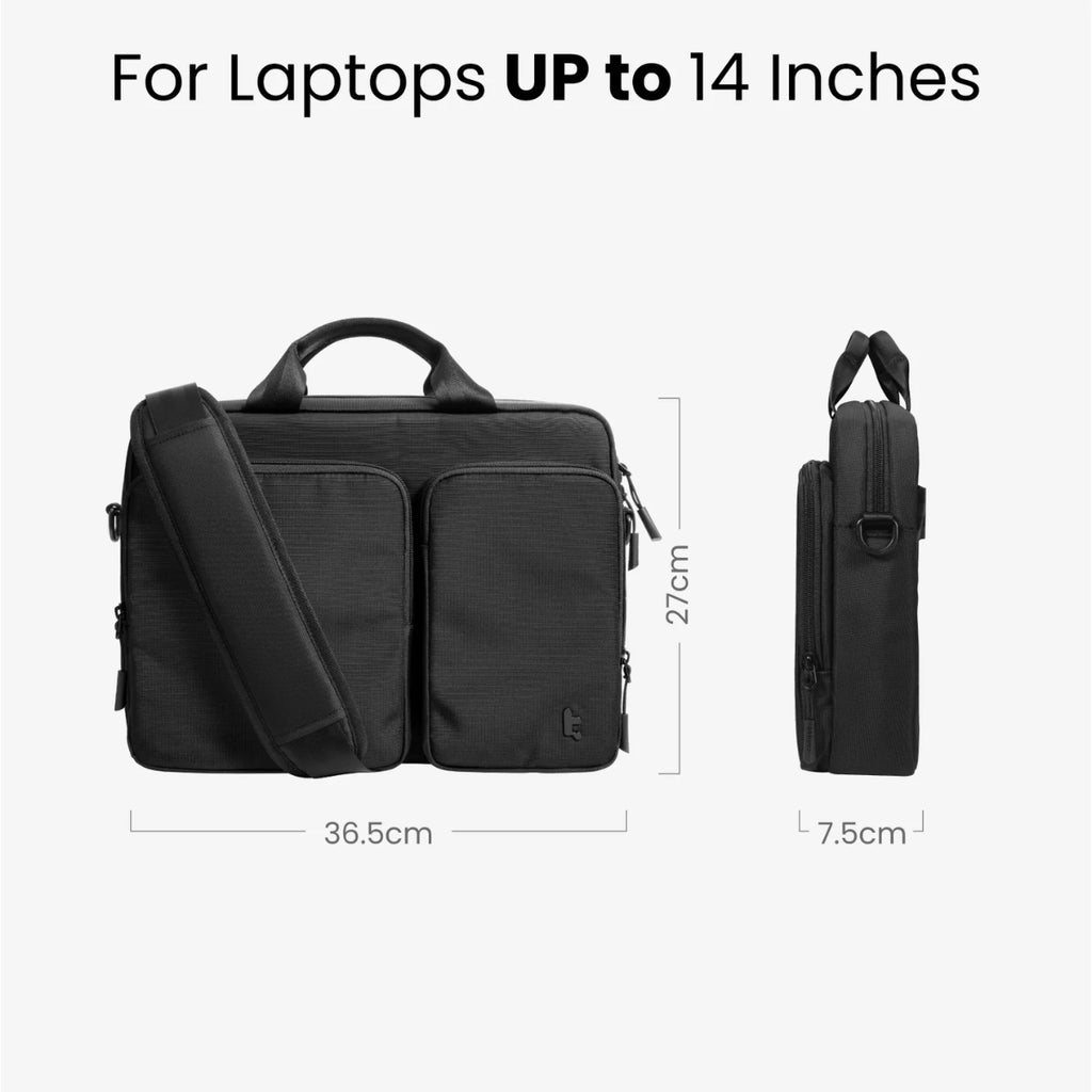 tomtoc Navigator-A33 14" Universal Laptop Shoulder Bag - Black(A33D3D1) - 7