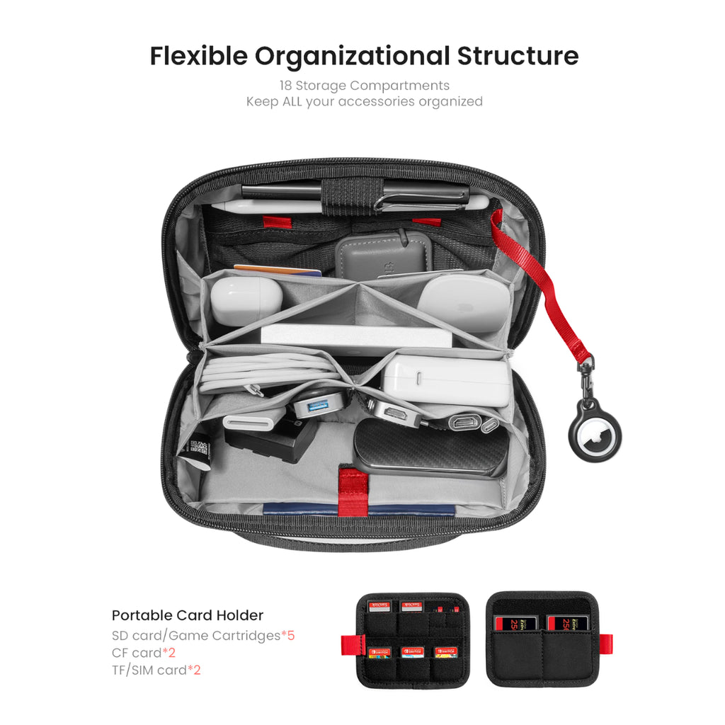 tomtoc Navigator-T13 Pro 2.4L Tech Organiser - Black(T13M1D1) - 4