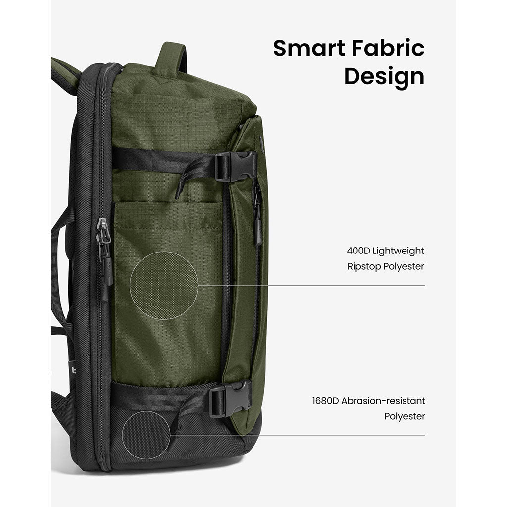 tomtoc Navigator-T66 16" 28L Liteway Universal Travel Backpack - Green(T66S1T1) - 8