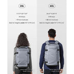 tomtoc Navigator-T66 16" 28L Liteway Universal Travel Backpack - Light Gray(T66S1G2) - 2