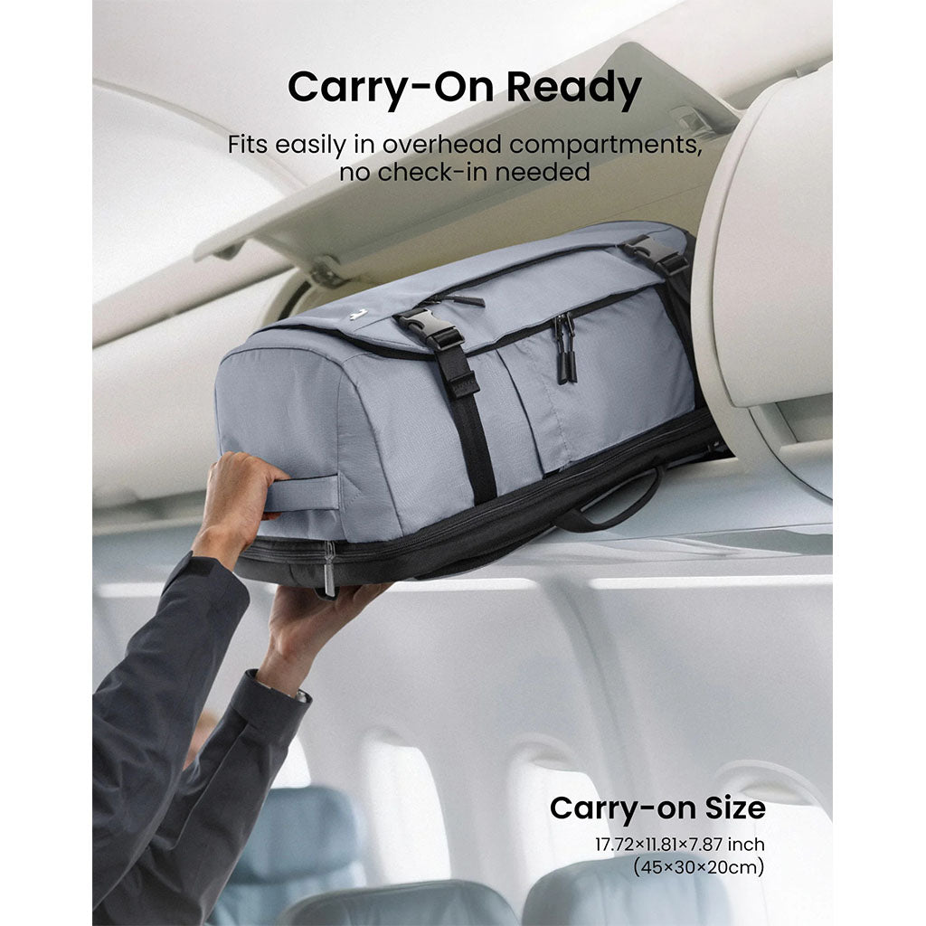 tomtoc Navigator-T66 16" 28L Liteway Universal Travel Backpack - Light Gray(T66S1G2) - 11