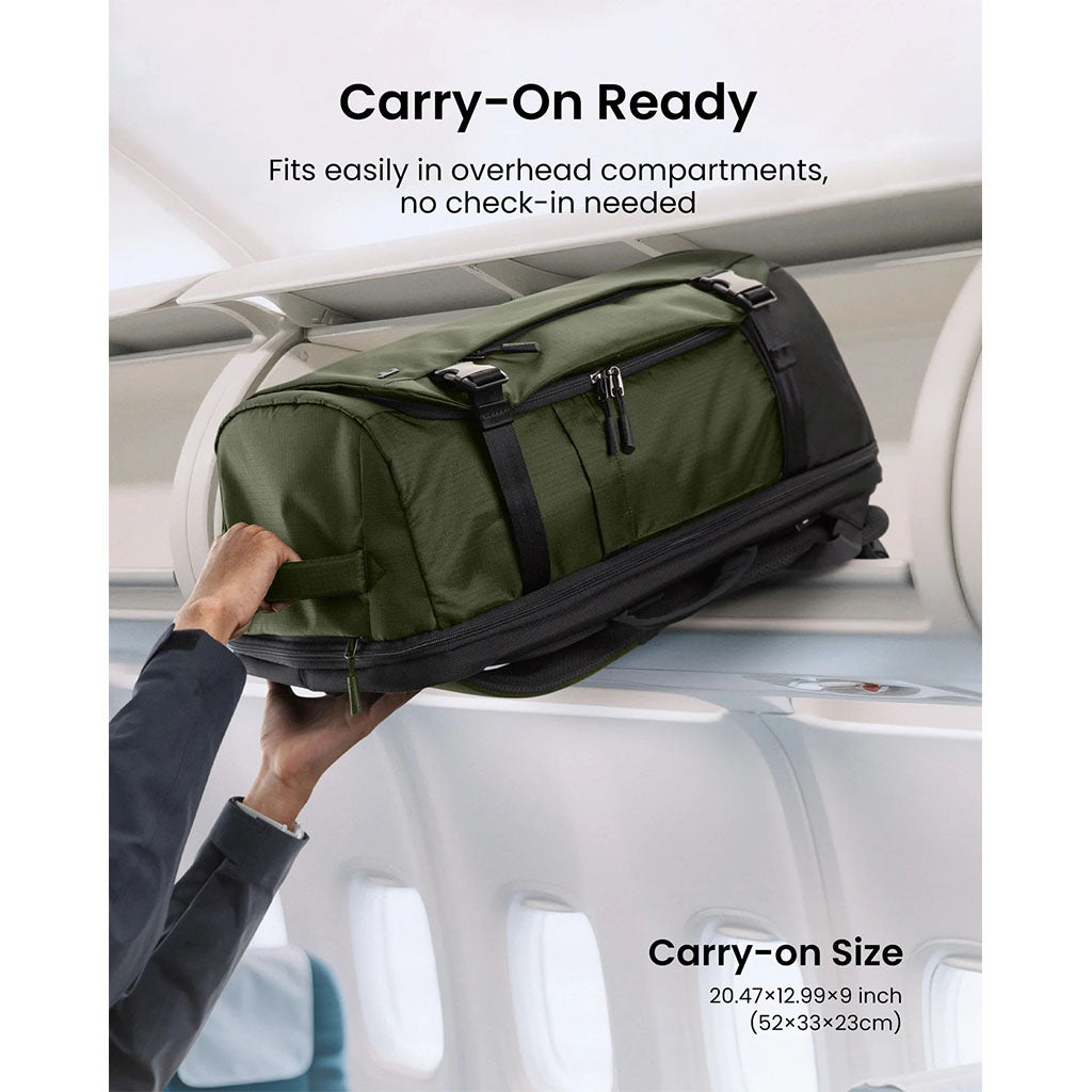 tomtoc Navigator-T66 17" 40L Liteway Travel Backpack - Green(T66M1T1) - 10