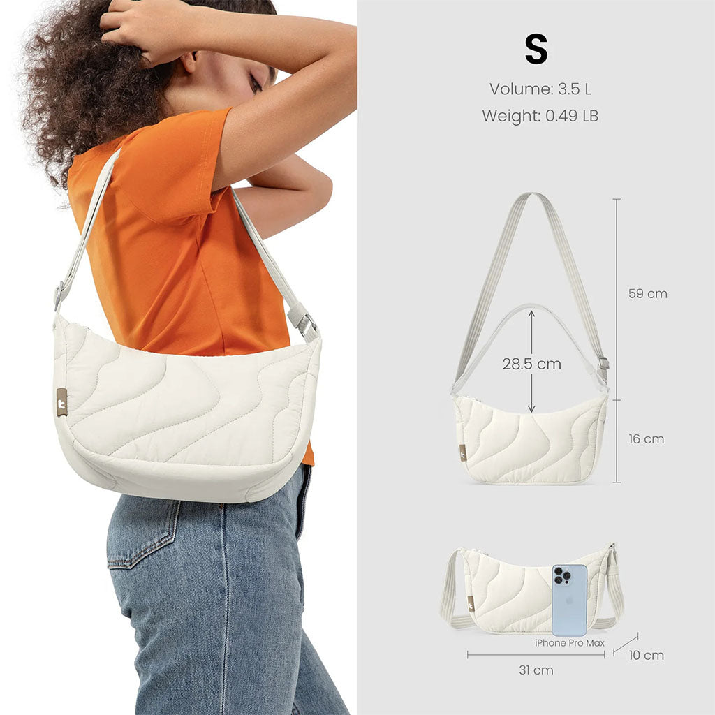 tomtoc Terra-T34 3.5L Puffy Travel Crossbody Bag - Snowberg(T34S1W1) - 8