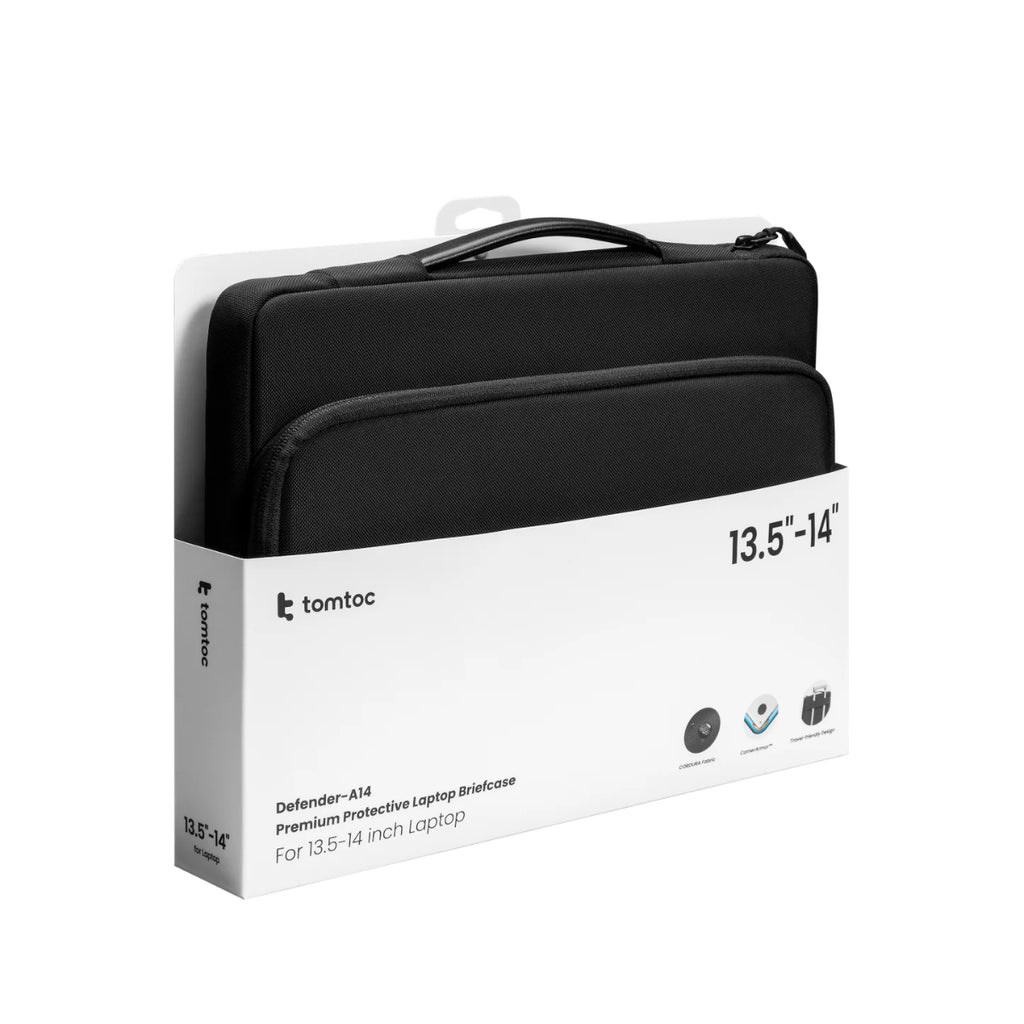 tomtoc Versatile-A14 13" Premium MacBook Laptop Shoulder Bag - Black(A14C2D3) - 4