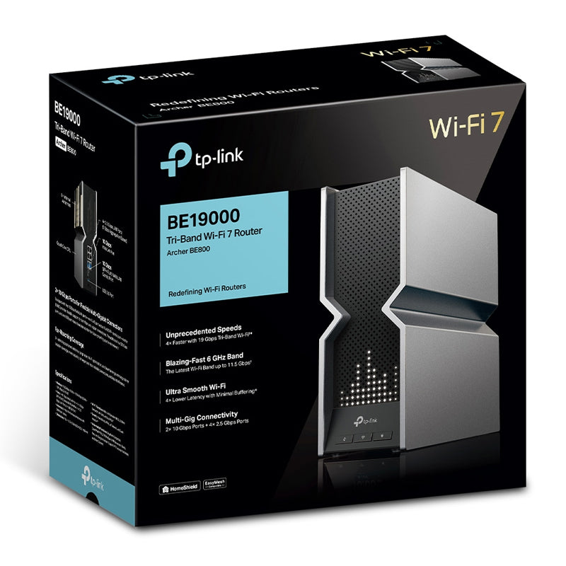 TP-Link Archer BE800 BE19000 Tri-Band Wi-Fi 7 Router(Archer BE800) - 5