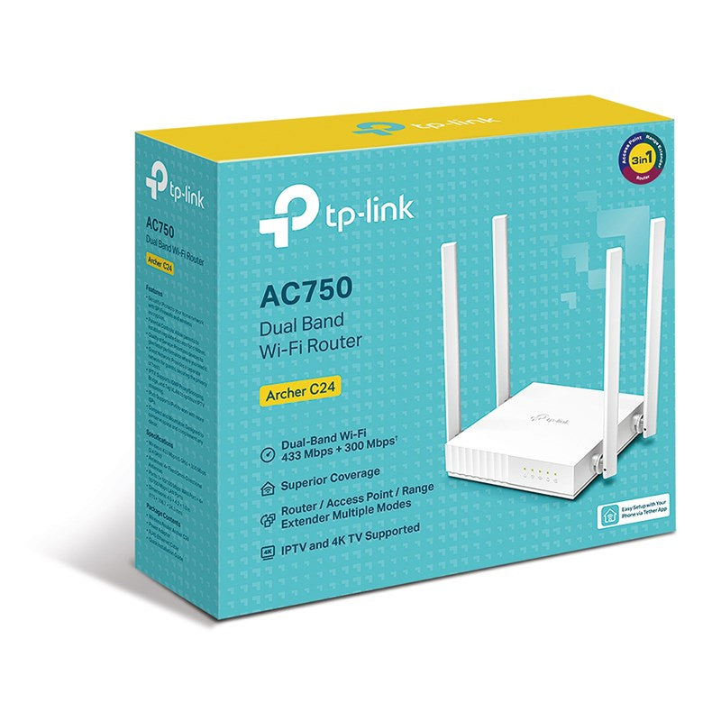 TP-Link Archer C24 AC750 Dual-Band Wi-Fi Router(ARCHER C24) - 4