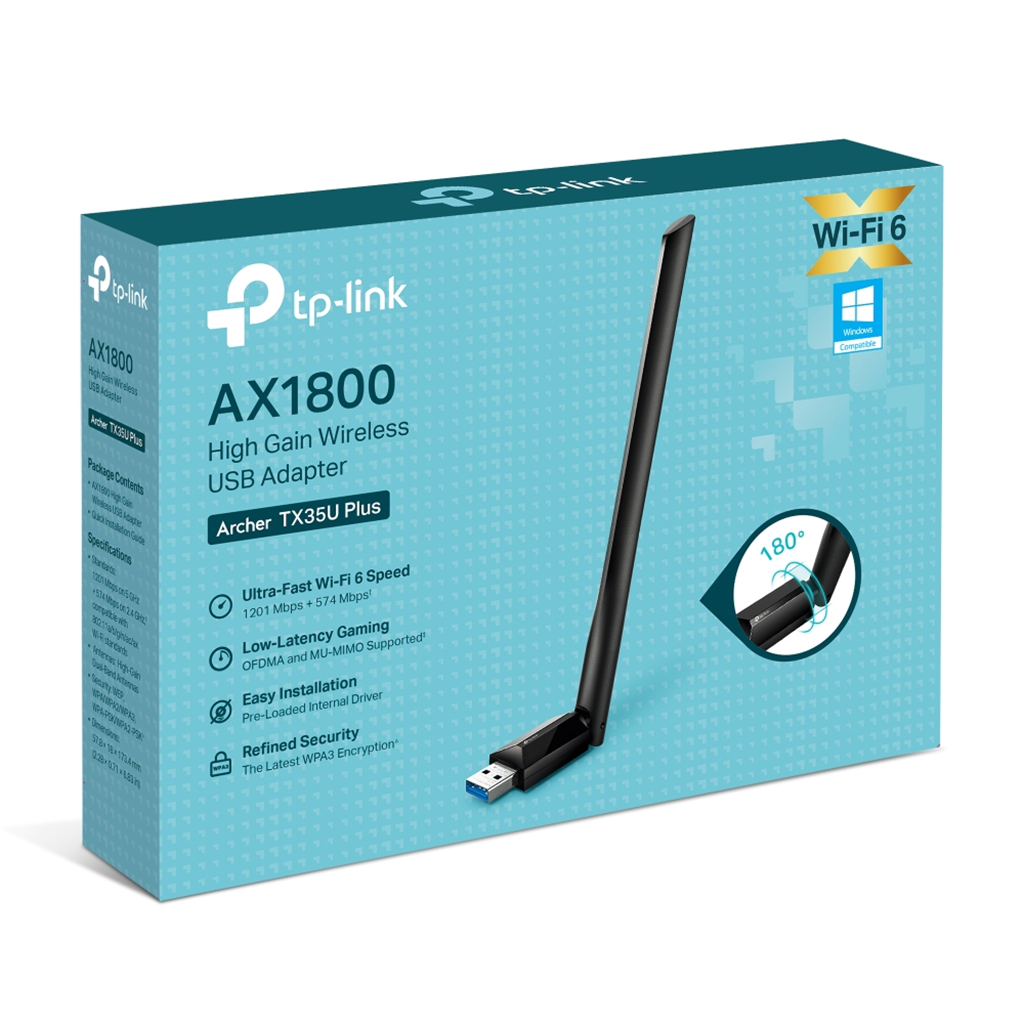 TP-Link Archer TX35U Plus AX1800 High Gain Wireless USB Adapter(Archer TX35U Plus) - 4