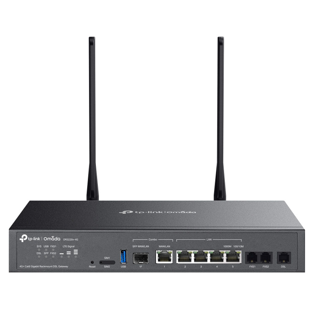 TP-Link DR3220v-4G Omada 4G+ Cat6 Gigabit Rackmount DSL Gateway(DR3220v-4G) - 1