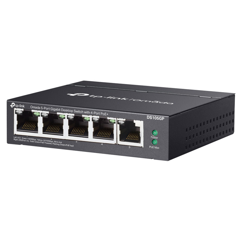 TP-Link DS105GP Omada 5-Port Gigabit Desktop Switch with 4-Port PoE+(DS105GP) - 3