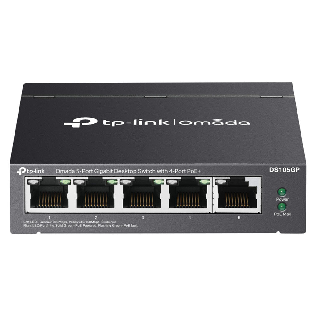 TP-Link DS105GP Omada 5-Port Gigabit Desktop Switch with 4-Port PoE+(DS105GP) - 1