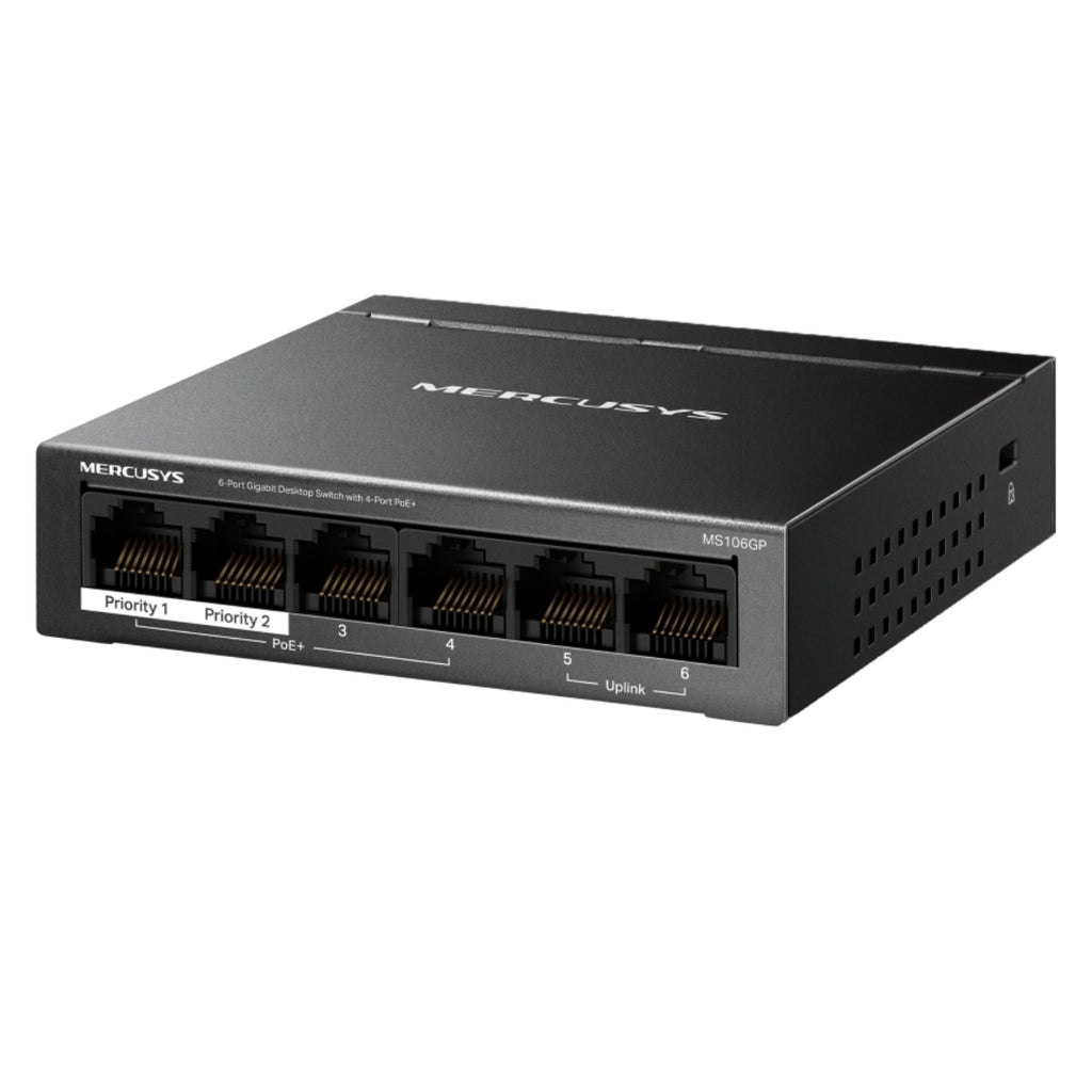 Mercusys MS106GP 6-Port Gigabit Desktop Switch with 4-Port PoE+(MS106GP) - 2