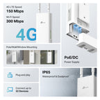 TP-Link TL-MR100-Outdoor 4G LTE 300 Mbps Wi-Fi Outdoor Router(TL-MR100-Outdoor) - 4