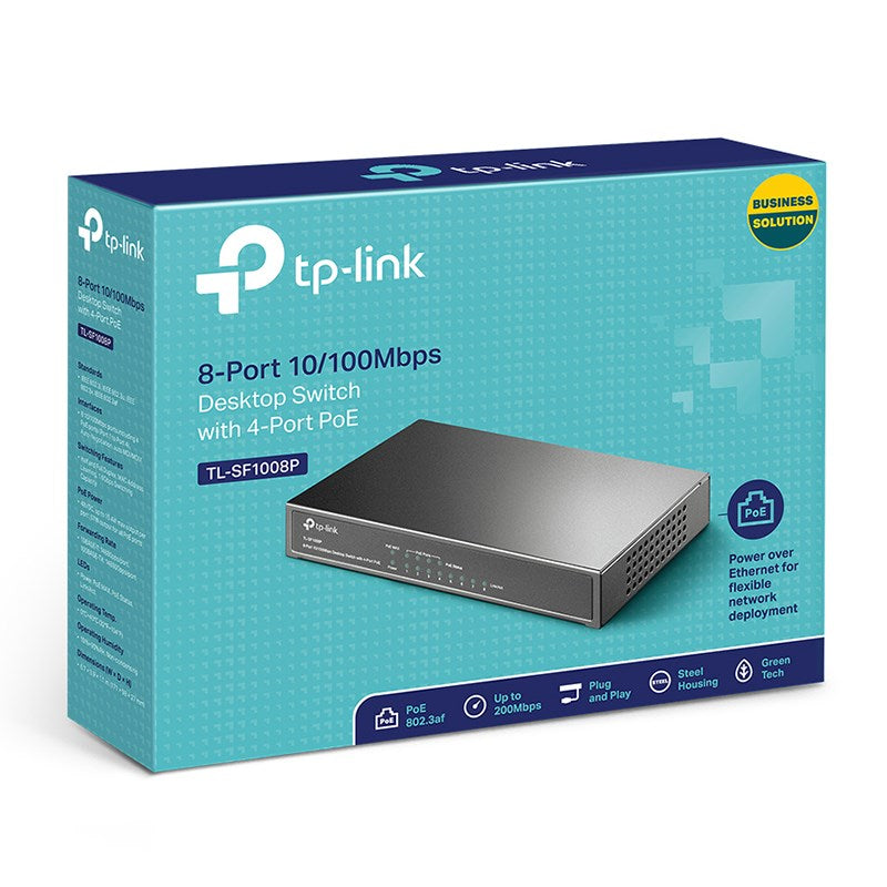 TP-Link TL-SF1008P 8 Port 10/100Mbps Desktop Switch With 4-Port PoE(TL-SF1008P) - 2