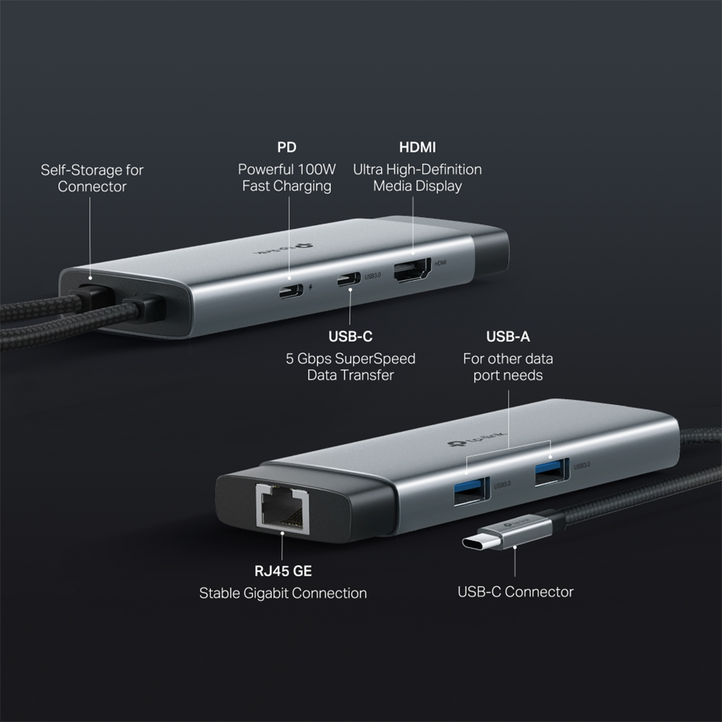 TP-Link UH6120C USB Type-C 6-Port Hub(UH6120C) - 4