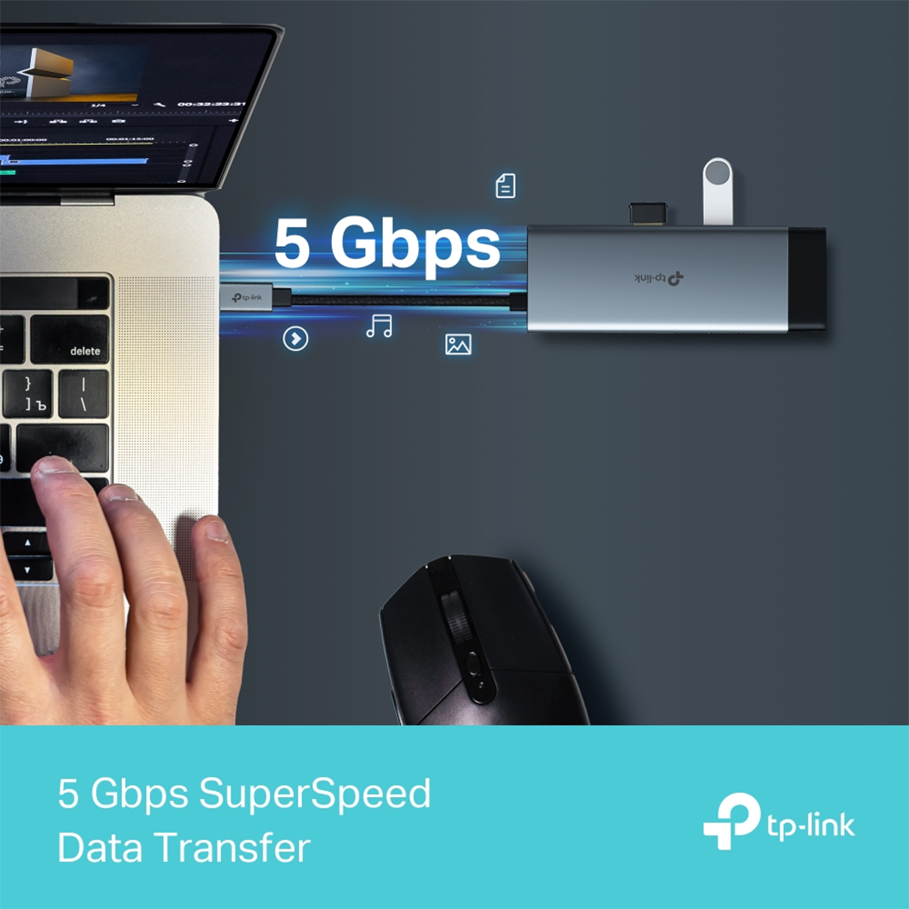 TP-Link UH6120C USB Type-C 6-Port Hub(UH6120C) - 5