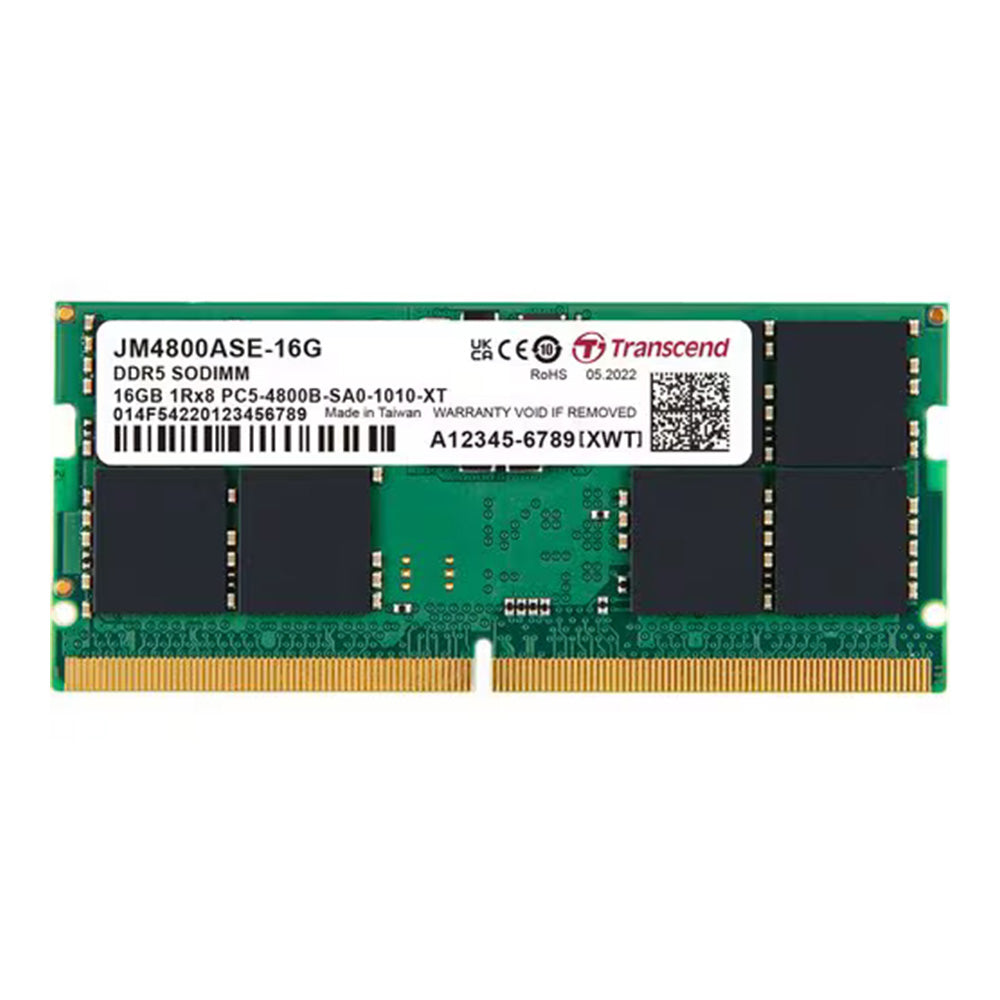 Transcend JetRAM 16GB DDR5 4800MHz Laptop Memory(JM4800ASE-16G) - 1