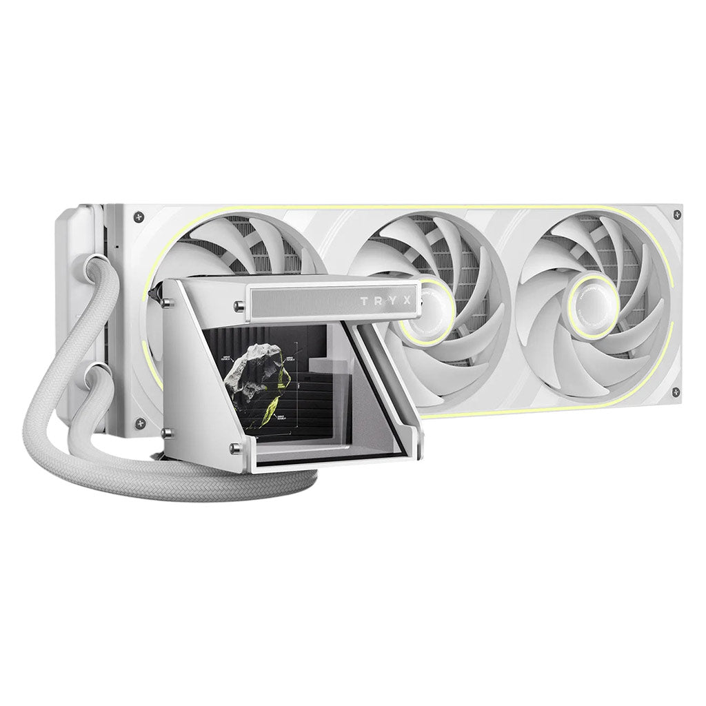 TRYX HOLO ARGB 360mm AIO Liquid Cooler - White(L-H360A-DM3M-G0W) - 4