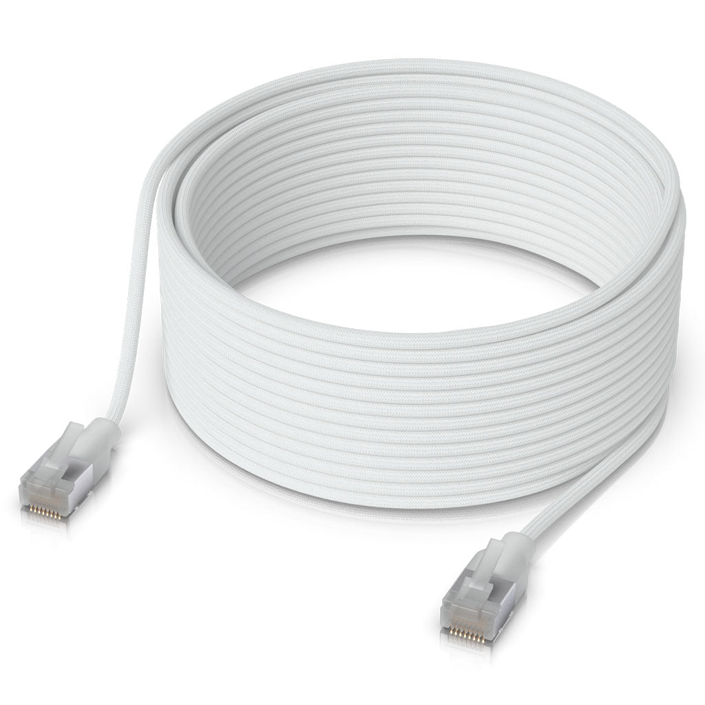 Ubiquiti Networks 15m CAT6A 10 GbE UniFi Premium Patch Cable(UACC-Cable-Patch-EL-C6A-15M-W) - 1