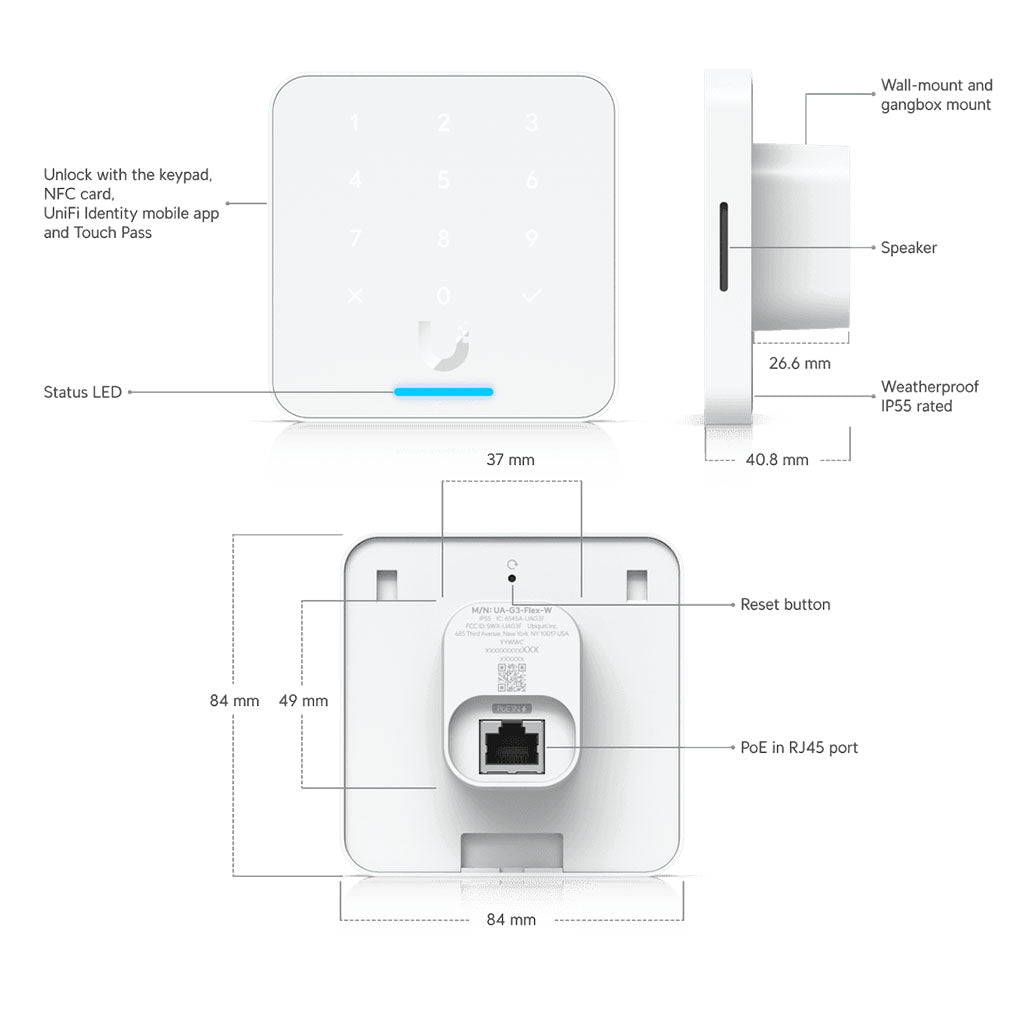 Ubiquiti Reader Flex - White(UA-G3-FLEX-W) - 10
