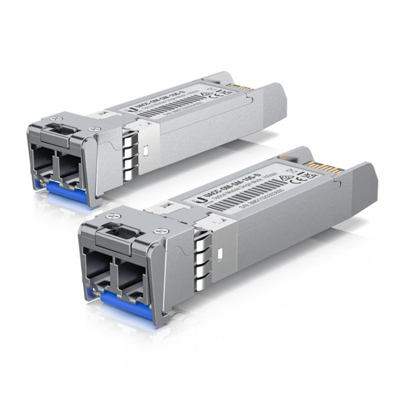 Ubiquiti UFiber SFP+ Single-Mode Fiber Module 10 Gbps 10km Distance - 2 Pack(UACC-OM-SM-10G-D-2) - 1