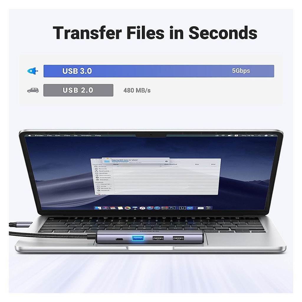 Ugreen 15495 5-in-1 USB-C Hub with 4K HDMI(15495) - 2