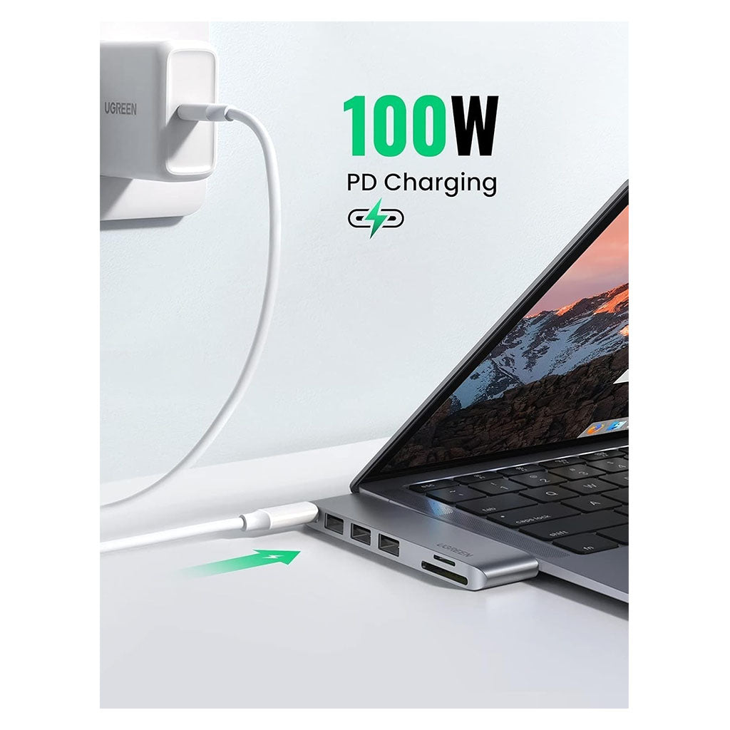 Ugreen 60560 USB-C 3.0 100W Aluminium Hub for MacBook(60560) - 3