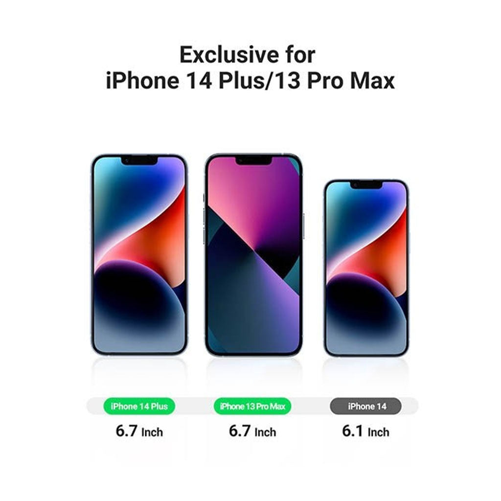 Ugreen 80992 Full Coverage Privacy Tempered Glass Screen Protector w/ Precise-Align Applicator for iPhone 13 Pro Max/14 Plus - 1 Pack(80992) - 3
