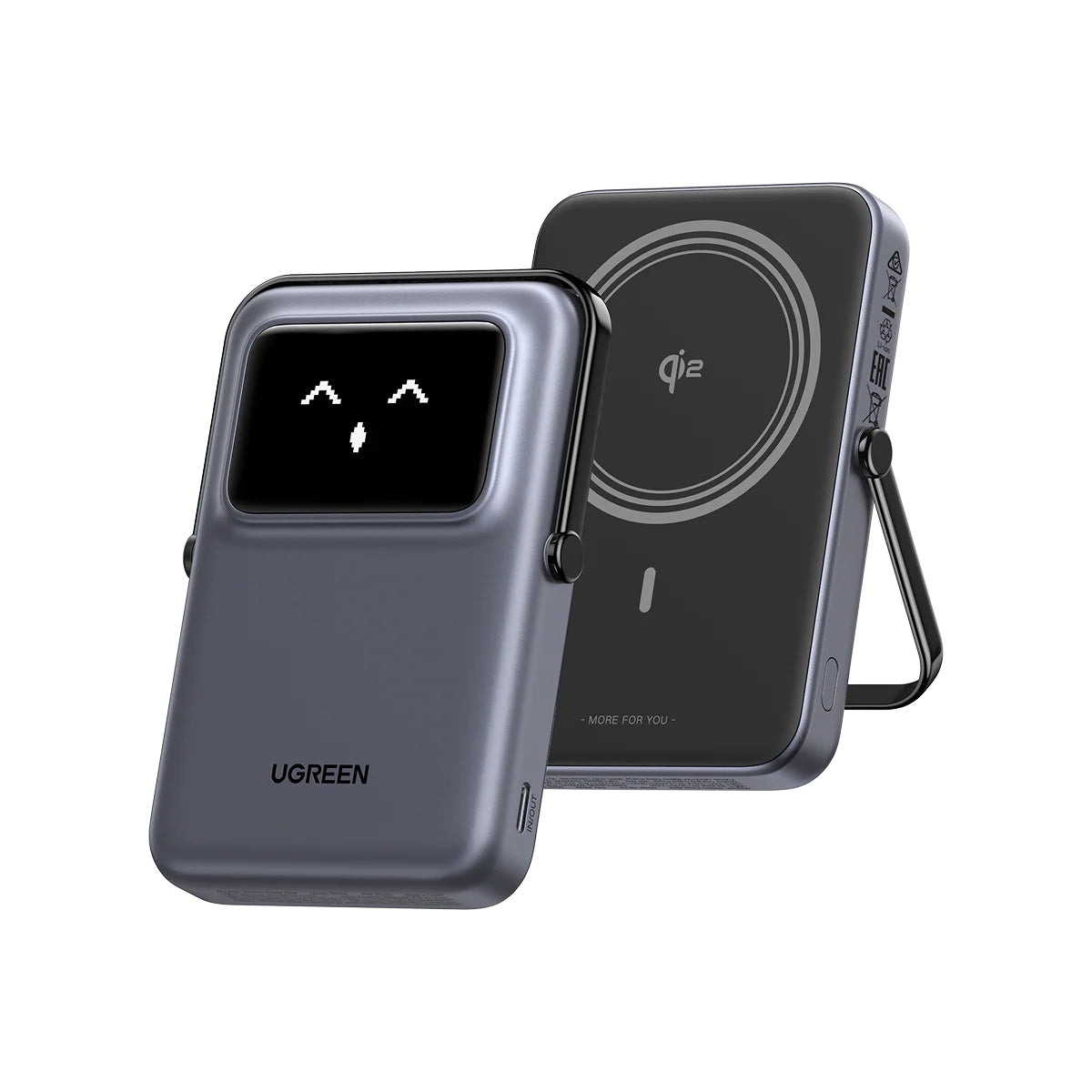 UGREEN Uno 10000mAh Qi2 15W Wireless USB-C Power Bank - Gray(45329) - 1