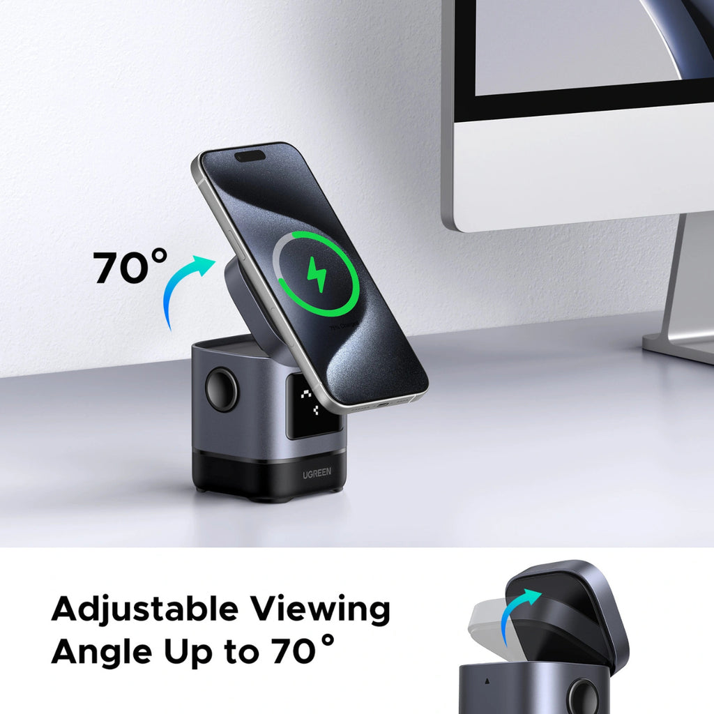 UGREEN Uno 15W Qi2 2-in-1 Magnetic Wireless Charger(45775) - 10