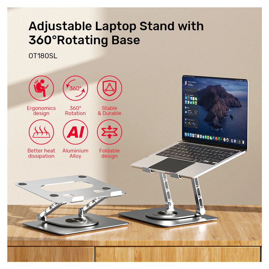 Unitek Adjustable Laptop Stand with 360 Degree Rotating Base(OT180SL01) - 3