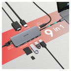 Unitek uHUB N9+ 9-in-1 USB-C Ethernet Hub(D1026B) - 7