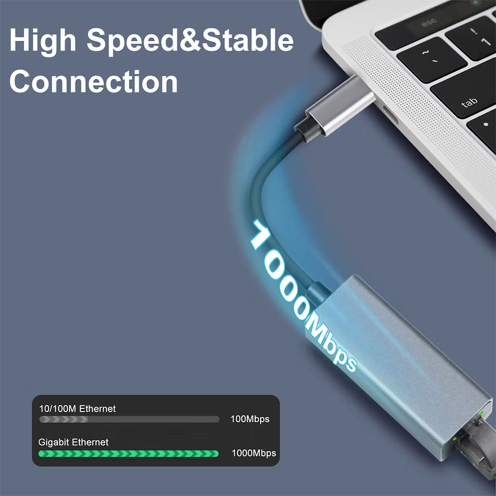 Adesso USB-C to Ethernet Network Adapter(AUH-5000) - 6
