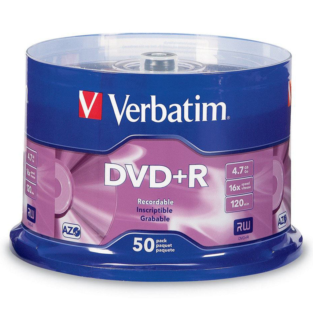 Verbatim DVD+R 4.7GB 16x - 50 Pack(95037) - 1