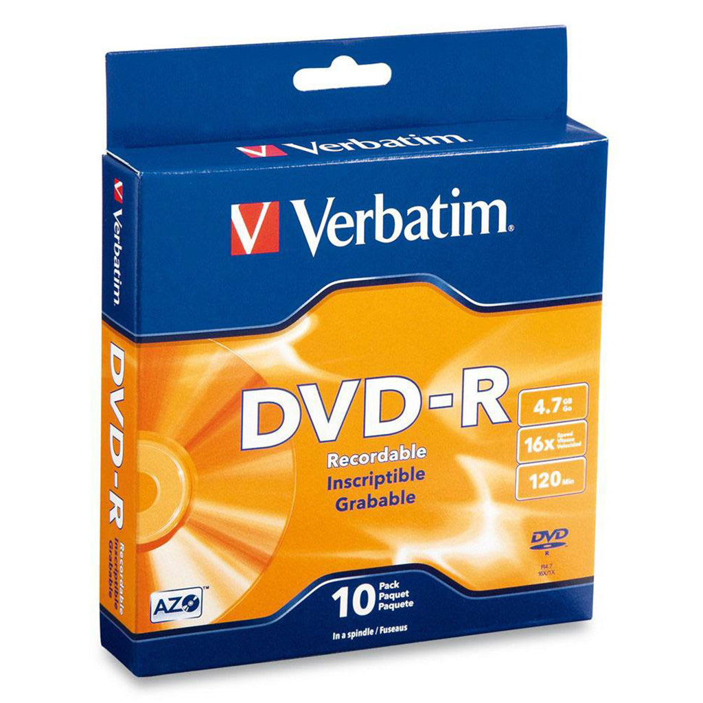 Verbatim DVD-R 4.7GB 16x Spindle - 10 Pack(95100) - 1