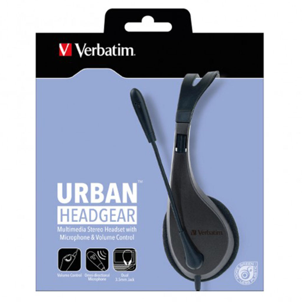 Verbatim Multimedia Headset with Microphone(41646) - 3